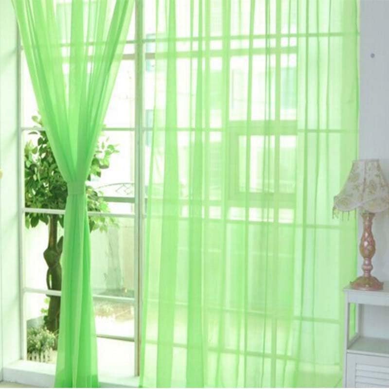 Amunpitic Semi Sheer Window Curtains, 2 Panels Sheer Curtains, Window Drapes for Kids Room, Sheer Window Curtain, Transparent Curtain for Yard, Patio, Villa, Parlor