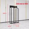 GRRICEPL Metal Ceramic Tile Display Rack, Building Material/Floor PorcelainBlack Display Shelf, Multi-Tier Sample Display Rack(40x131x188cm) view 2