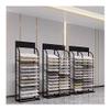 GRRICEPL Metal Ceramic Tile Display Rack, Building Material/Floor PorcelainBlack Display Shelf, Multi-Tier Sample Display Rack(30x27x188cm) view 1