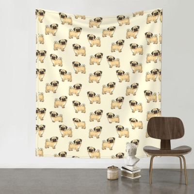 CHENYONAS Cute Pug- Tapestry Wall Hanging Decoration Blanket Bedroom Living Room Dormitory 3d Tapestry 60x51inch
