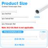 2Pack MEXAU White Tension Curtain Rods 23 to 46 Inch,Small Curtain Rods No Drilling,Short Spring Tension Rod for Windows Door Closet,Pressure Curtain Rod view 2