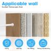 2Pack MEXAU White Tension Curtain Rods 23 to 46 Inch,Small Curtain Rods No Drilling,Short Spring Tension Rod for Windows Door Closet,Pressure Curtain Rod view 3