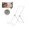 KINGDOM SOLUTIONS MADE IN USA 12-Pack Adjustable White Metal Easels - Book Stand - Sturdy Plate Stand for Art, Pictures, Books, Frames - Unique on the Market view 1
