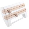 Sonew WallMounted Storage Rack for Kitchen Sauce Bottles, Paper Towel Holder, Foil and Cling Film Cutter, Compact Kitchen Organizer in Grey ABS, Size 39 X 10 X 24 Cm (Khaki), Sonewsa6kyn79og-03 view 2