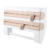 Sonew WallMounted Storage Rack for Kitchen Sauce Bottles, Paper Towel Holder, Foil and Cling Film Cutter, Compact Kitchen Organizer in Grey ABS, Size 39 X 10 X 24 Cm (Khaki), Sonewsa6kyn79og-03 view 3