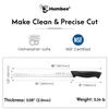 Humbee 12-Inch Chef Carving Knife with Granton Edge for Slicing Turkey Ham and Meat | NSF Certified | German Stainless Steel Blade | Dishwasher Safe Ergonomic Handle, DT-21 Series, Black view 4