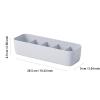 BILIKEYU Grid Storage Box Plastic Underwear Storage Box Desktop Drawer Organizer Box Can Be Stacked Stuff Organizer (Beige, One Size) view 2