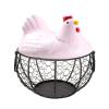 BILIKEYU Ceramic Kitchen Holder Eggs Fruit Decor Storage Container with Hen Lid Organizer Basket Tools Home Improvement Stuff Organizer (Pink, One Size) view 1
