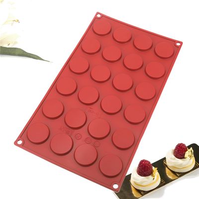 3.5cm 5.8cm Diameter Thin Round Cube Silicone Dessert Cake Mold French Pastry Mousse Pudding Jelly Moulds DIY Bakery Supplies (3.5cm Diameter 24 Cavities Silicone Dessert Mold)