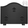 STBoo Firebacks for Fireplace 20 inch - Fireplace Back Plates with Feet | Fire Backs for Kitchen Backsplash Decorative Flower Design | Fireplace Heat Deflector Wall Protection view 1