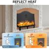STBoo Firebacks for Fireplace 20 inch - Fireplace Back Plates with Feet | Fire Backs for Kitchen Backsplash Decorative Flower Design | Fireplace Heat Deflector Wall Protection view 3