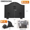 STBoo Firebacks for Fireplace 20 inch - Fireplace Back Plates with Feet | Fire Backs for Kitchen Backsplash Decorative Flower Design | Fireplace Heat Deflector Wall Protection view 4