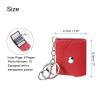uxcell Custom Keychain with Pictures, Personalized Leather Mini Photo Album Keychain with 10 Pictures DIY Small Memory Keyring Book for Family, Dark Red view 2