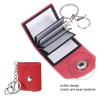 uxcell Custom Keychain with Pictures, Personalized Leather Mini Photo Album Keychain with 10 Pictures DIY Small Memory Keyring Book for Family, Dark Red view 3