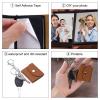uxcell Custom Keychain with Pictures, Personalized Leather Mini Photo Album Keychain with 10 Pictures DIY Small Memory Keyring Book for Family, Dark Red view 4