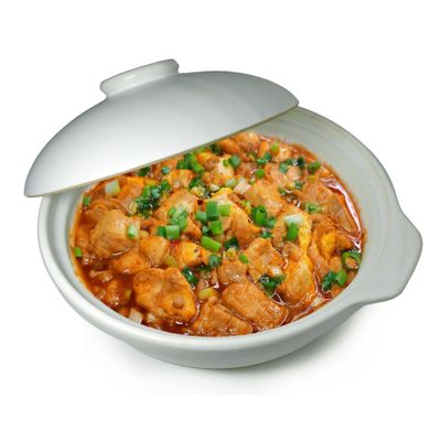 Casserole Clay Pot 50oz Saucepan White Ceramic Dry Bowls Soup Crock 1500ml Heat-resistant Cook (white DR25)