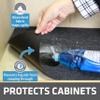 Drymate Shelf & Drawer Liners Size 11"x50" 2-Pack, XL Under Sink Mat Size 24"x59", Dish Drying Mat Size 19"x24" & Faucet Splash Mat 18" x 4.33", w/ 2.5" Hole, Charcoal Color, USA Made, 4 Item Bundle view 2