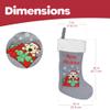 BambooMN 18" Classic Hand Embroidered Sequined Cute Animal Christmas Stocking - 23 Gift Dog - 1 Unit view 2