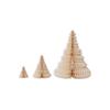 Creative Co-Op Round Paper Folding Honeycomb Trees with Gold Glitter, Cream, Set of 3 view 1