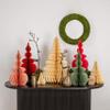 Creative Co-Op Round Paper Folding Honeycomb Trees with Gold Glitter, Cream, Set of 3 view 4