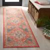SAFAVIEH Washable Rug Journey Collection - 2'2" x 8' Runner, Rust & Blue Ivory, Slip Resistant & Easy Cleaning, Ideal for Living Room, Hallway, Foyer, Nursery, Bedroom, Boys & Girls Room (JNY101P) view 1