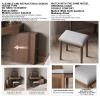 BAYTEWJX Corner Makeup Desk Vanity Cosmetics Table with Cushioned Stool and Side Cabinet Vanity HD Mirror Dressing Table Wooden Bedroom Vanity Table for Dressing Room Women Girls. view 3