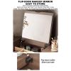 BAYTEWJX Corner Makeup Desk Vanity Cosmetics Table with Cushioned Stool and Side Cabinet Vanity HD Mirror Dressing Table Wooden Bedroom Vanity Table for Dressing Room Women Girls. view 4