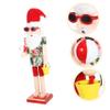 Cabilock Hawaiian Themed Nutcracker Christmas Decor for Home Tabletop Ornament for Holiday Cheer for Friends and Nutcracker Collectors view 1