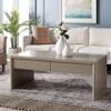 SAFAVIEH Home Collection Rune Sandy Grey Coffee Table with Drawers view 1