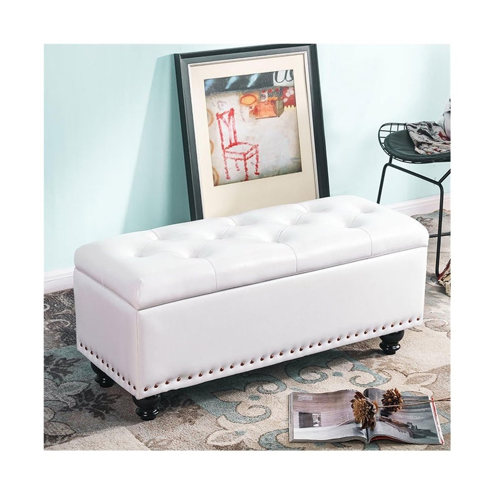 SABALON Foot Stools ottoman Shoe Bench Shoe-changing Stool Can Be Used to Sit At The Door, Household Bedside Storage Stool, Long Sofa Stool Storage Stool Shoe Changing Stool(B), S100cm