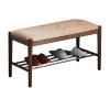 SABALON Foot Stools ottoman Shoe Bench Nordic Solid Wood Shoe Changing Stool Shoe Rack Home Entrance Door Cushion Soft Pack Can Sit At Home Shoe Changing Stool Shoe Changing Stool(B) view 1
