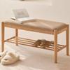SABALON Foot Stools ottoman Shoe Bench Nordic Solid Wood Shoe Changing Stool Shoe Rack Home Entrance Door Cushion Soft Pack Can Sit At Home Shoe Changing Stool Shoe Changing Stool(B) view 3