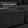 ovios 81.5" L-Shape Sofa Couch with Chaise, Minimalist Plush Corduroy Couches with Comfy Cushions, Modern Luxury Deep Seat Cloud Sofas for Living Room Bedroom, Left Chaise, Black view 4