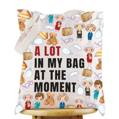 G2TUP Golden Sisters TV Tote Bag Sophia & Blanche & Rose Fans Gift Golden Friends Shoulder Bag Bachelorette Parties Merch (Lot In Golden TG)