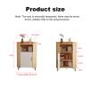 LLYLAFDC Corner Shelf Cabinet Stand, Farmhouse Corner Storage Cabinet with Storage, Modern Pantry Storage Cabinet,Home Space Saver for Kitchen, Living Room, Laundry Room and Hallway(Beige,40cm) view 2