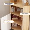 LLYLAFDC Corner Shelf Cabinet Stand, Farmhouse Corner Storage Cabinet with Storage, Modern Pantry Storage Cabinet,Home Space Saver for Kitchen, Living Room, Laundry Room and Hallway(Beige,40cm) view 3