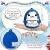 AicooFest Emotional Support Shark Gifts for Women Men Positive Crochet Animals Shark Decor Stuff, Cute Mini Crochet Animals with Messages, Inspirational Gift for Coworker Friend view 3