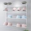 Wall-mounted Headwear Holders Hat Display Stand, Metal Retail Wig Or Hat Display Stand,4 Tier Adjustable Baseball/Cowboys Hat Display Stand,for Retail Store/Clothing Store view 3
