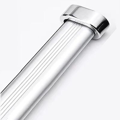 BINGWANG 30 50 60 90 120 150 CM Long Oval Aluminum Closet Rods, Heavy Duty Closet Pole Rod with End Caps & Screws, Wall Mount Clothes Hanging Bar for Cabinet(Silver,Length 85cm/33.4in)