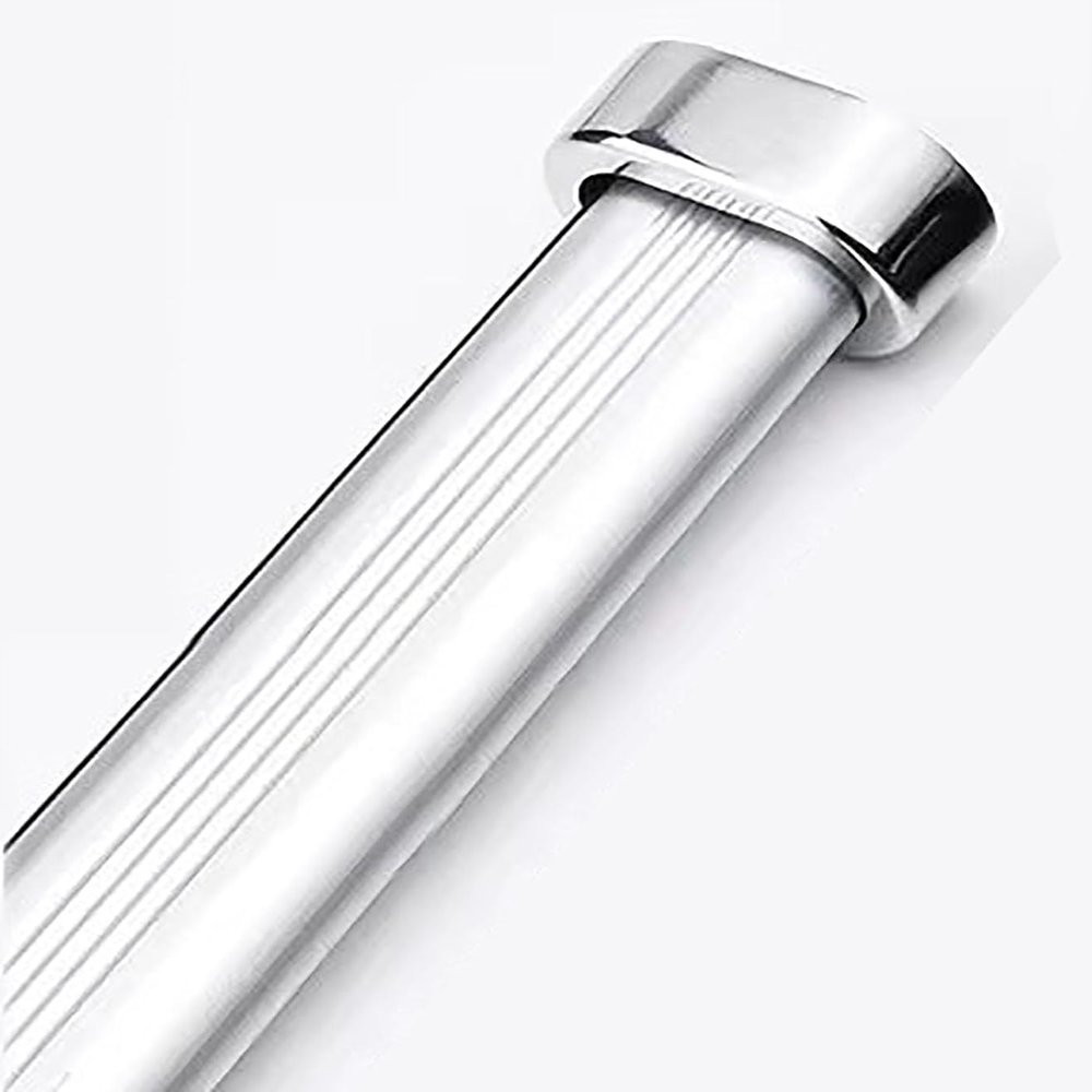 BINGWANG 30 50 60 90 120 150 CM Long Oval Aluminum Closet Rods, Heavy Duty Closet Pole Rod with End Caps & Screws, Wall Mount Clothes Hanging Bar for Cabinet(Silver,Length 85cm/33.4in)