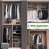 BINGWANG 30 50 60 90 120 150 CM Long Oval Aluminum Closet Rods, Heavy Duty Closet Pole Rod with End Caps & Screws, Wall Mount Clothes Hanging Bar for Cabinet(Silver,Length 85cm/33.4in) view 3