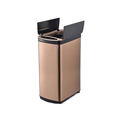 DINBOZ26X Garbage Can 20L/30L intelligent induction garbage cans kitchen household large garbage cans with cover large capacity electric garbage basket Wastepaper Basket(Champagne,30L), Dingzhebo2022