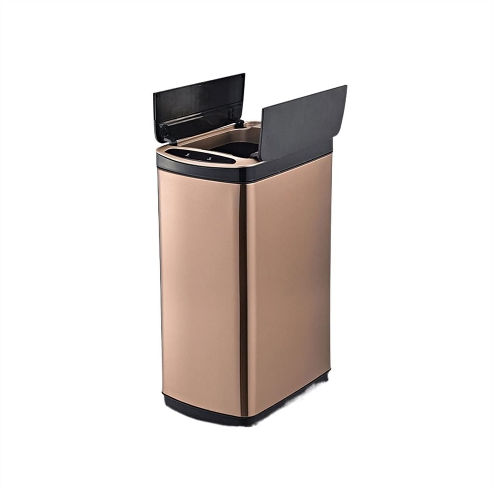 DINBOZ26X Garbage Can 20L/30L intelligent induction garbage cans kitchen household large garbage cans with cover large capacity electric garbage basket Wastepaper Basket(Champagne,30L), Dingzhebo2022