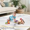 2x3 Area Rugs Graceful White Marble Texture Small Entryway Mats, Interweaving Golden Lines Laundry Room Rug Non Slip Throw Rugs for Front Door Bedroom Bedside view 4