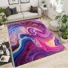 3x5 Area Rugs Abstract Liquid Acrylic Paint Art Kids Play Rug, Colorful Design Throw Rugs Bedroom Soft for Coffee Shop Living Room Under Table Game Room view 2