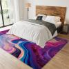 3x5 Area Rugs Abstract Liquid Acrylic Paint Art Kids Play Rug, Colorful Design Throw Rugs Bedroom Soft for Coffee Shop Living Room Under Table Game Room view 3