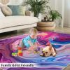 3x5 Area Rugs Abstract Liquid Acrylic Paint Art Kids Play Rug, Colorful Design Throw Rugs Bedroom Soft for Coffee Shop Living Room Under Table Game Room view 4