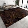 4x5 Area Rugs Black and Gold Pattern Design Boys Rugs for Bedroom, Luxury Abstract Art Creation Kids Room Rug Soft Fuzzy Washable for Living Room Game Room Coffee Table view 1