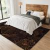 4x5 Area Rugs Black and Gold Pattern Design Boys Rugs for Bedroom, Luxury Abstract Art Creation Kids Room Rug Soft Fuzzy Washable for Living Room Game Room Coffee Table view 3