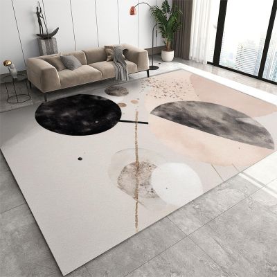 3x5 Area Rugs Retro Aesthetics Abstract Geometry Kids Play Rug, White and Gray Ink Wash Painting Throw Rugs Bedroom Soft for Coffee Shop Living Room Under Table Game Room